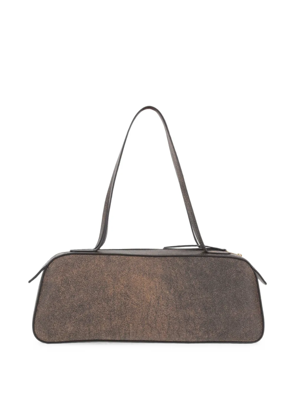 Khaite Crackle-effect Shoulder Bag In Brown