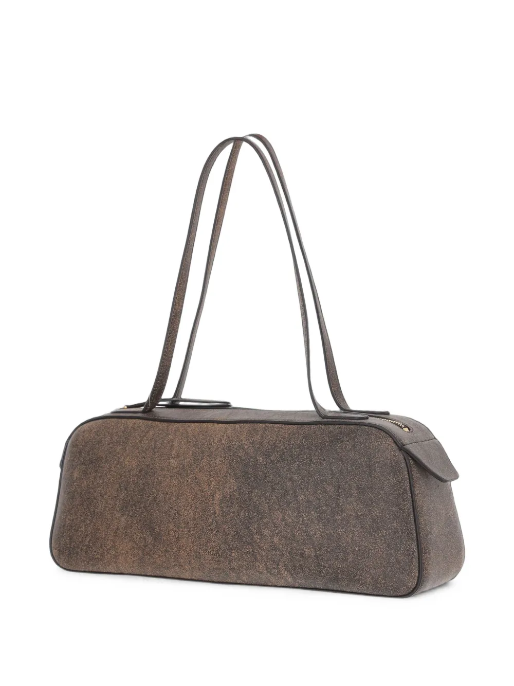 KHAITE crackle-effect shoulder bag Bruin