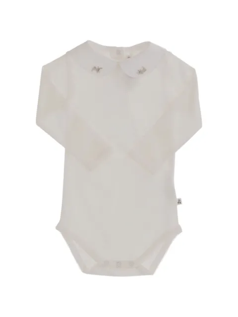 Bonpoint embroidered Peter Pan collar bodysuit