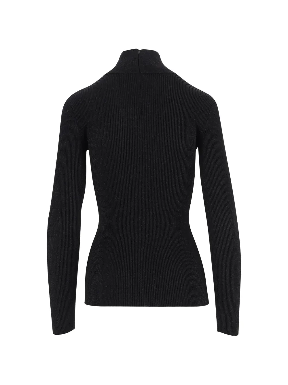 Valentino Garavani Geribbeld T-shirt met uitgesneden details en lange mouwen Zwart