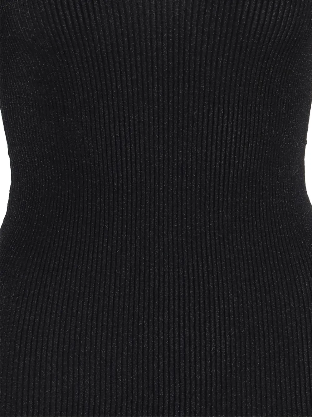 Valentino Garavani Geribbeld T-shirt met uitgesneden details en lange mouwen Zwart