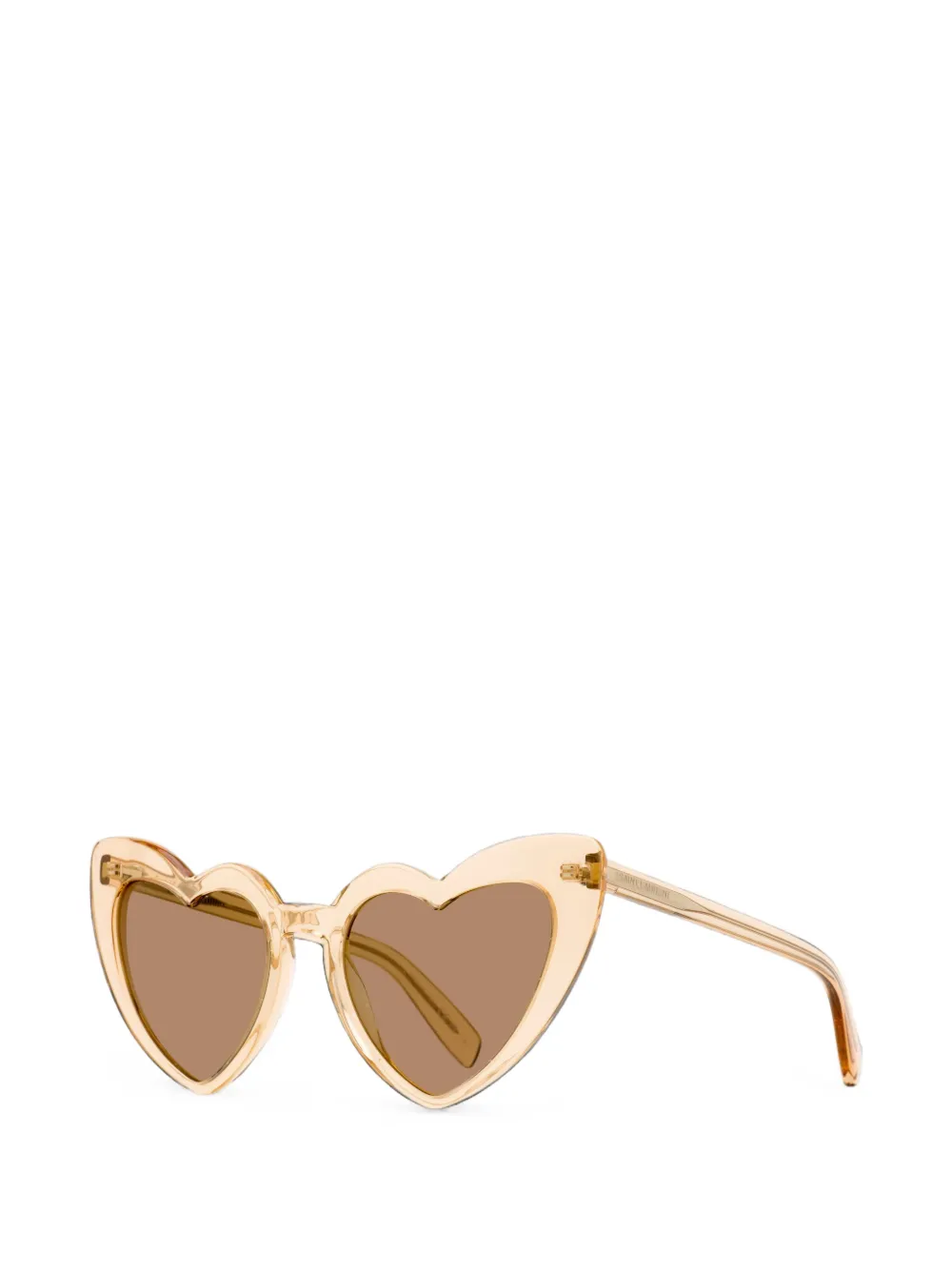 Saint Laurent Eyewear Loulou zonnebril met hartvormig montuur Beige