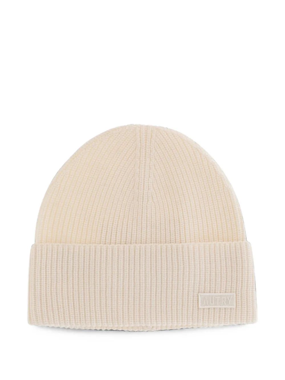 Autry ribbed-knit logo-patch beanie hat | tons neutres | Image 1