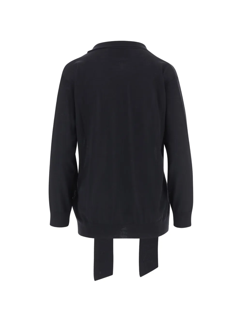 Valentino Garavani wool sweater with scarf Zwart