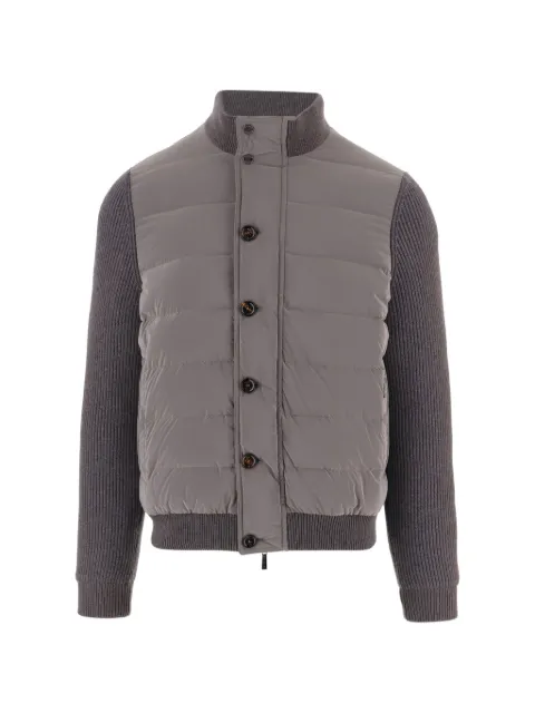 Moorer quilted-knit hybrid jacket
