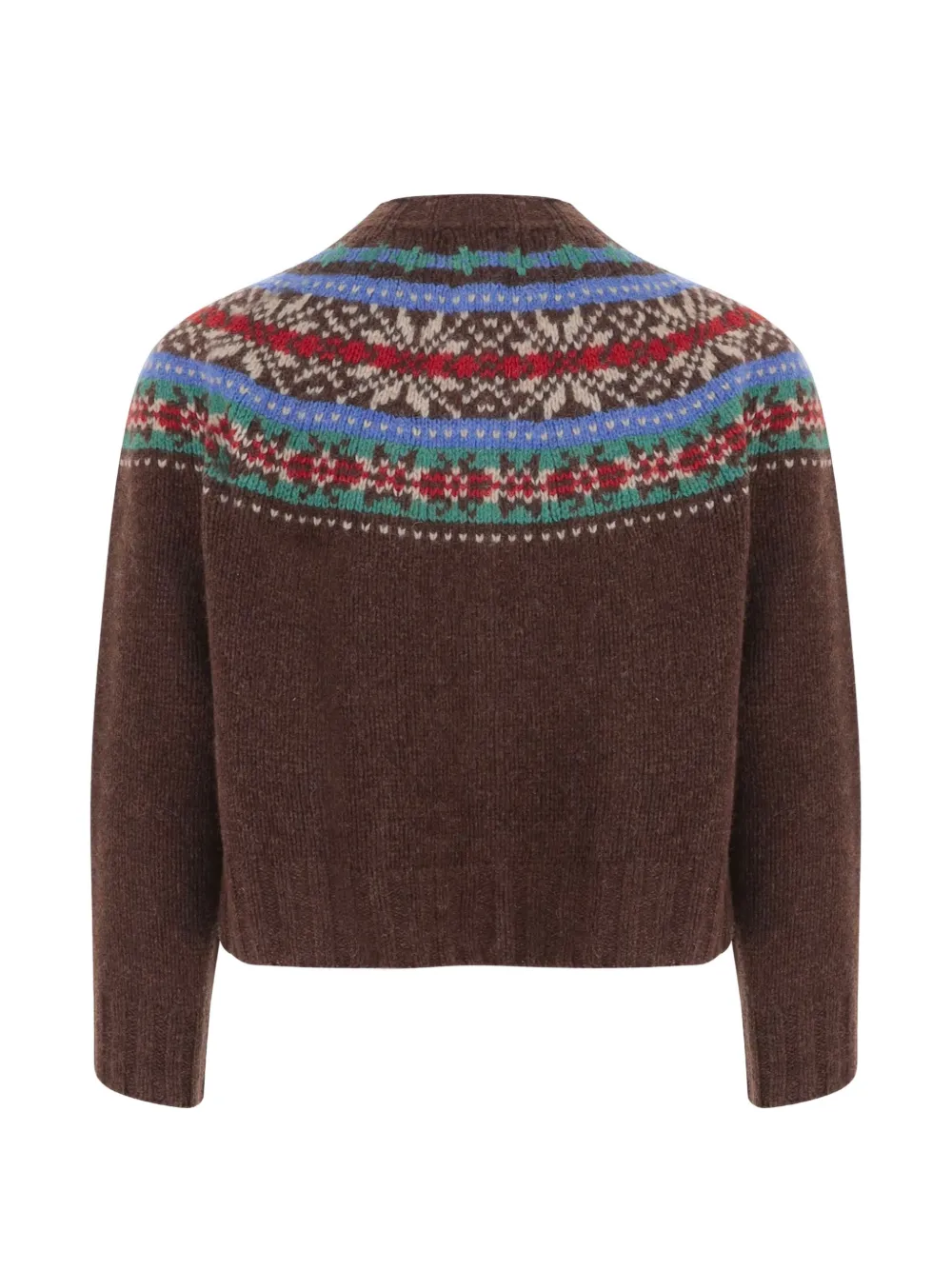 Howlin' Fair Isle vest van scheerwol Bruin