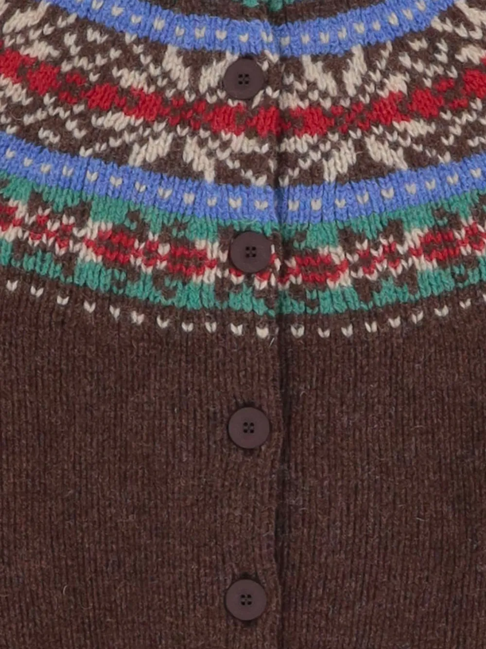 Howlin' Fair Isle vest van scheerwol Bruin