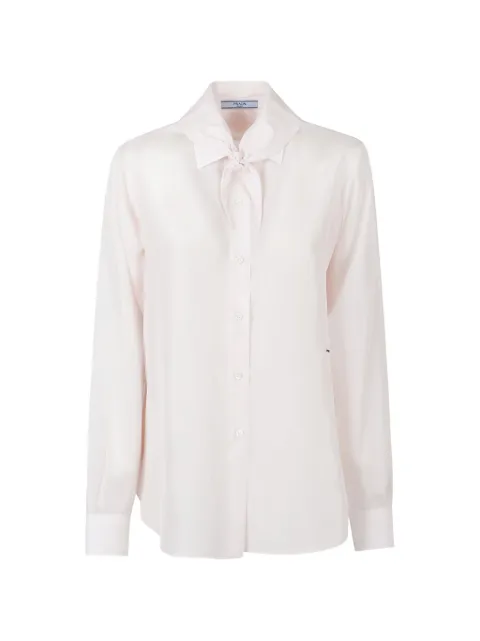 Prada chemise en popeline mélangée
