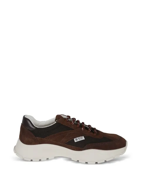 Prada mesh fabric and suede sneakers