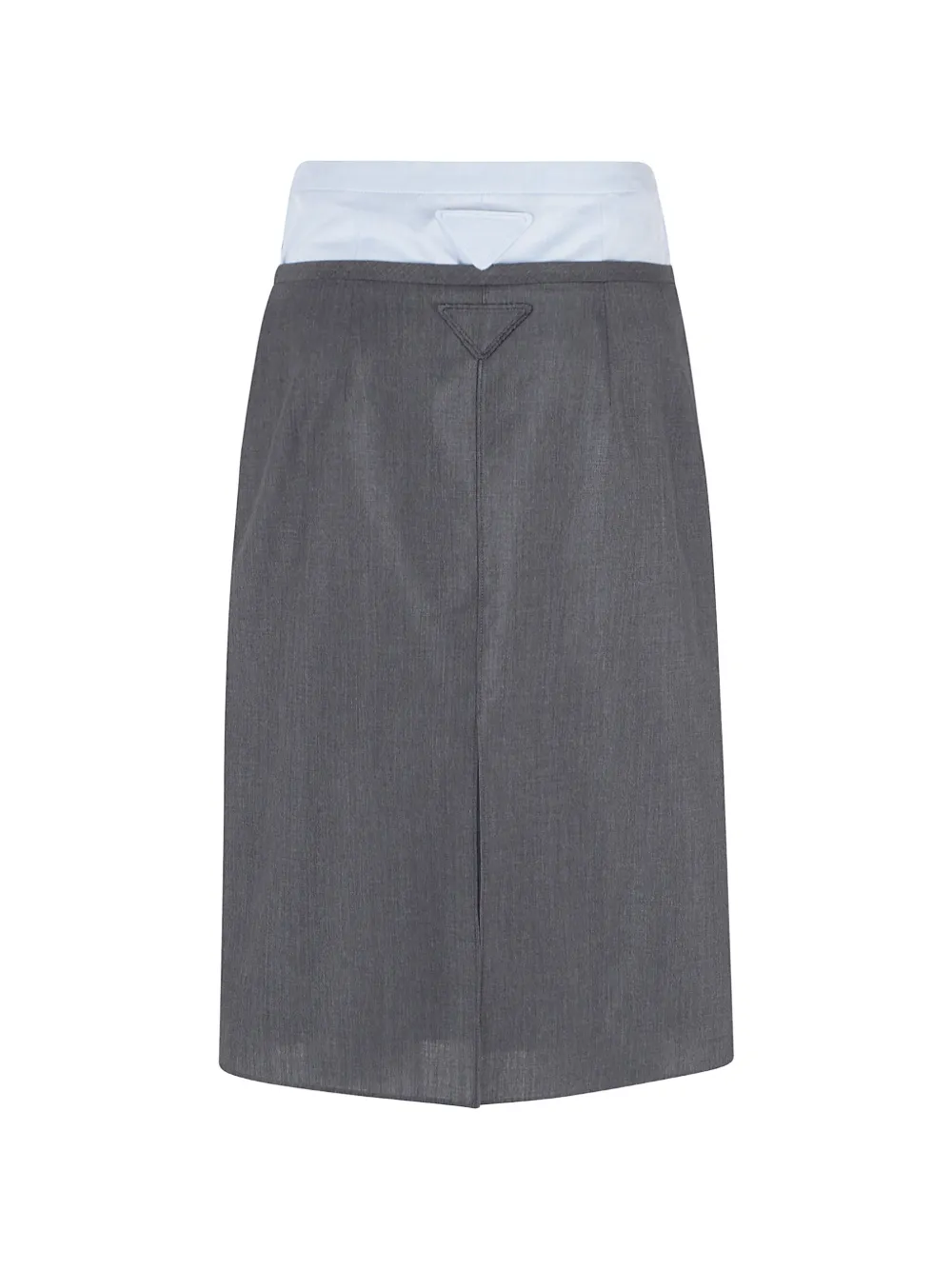 Prada Lichte mohair en chambray rok Grijs