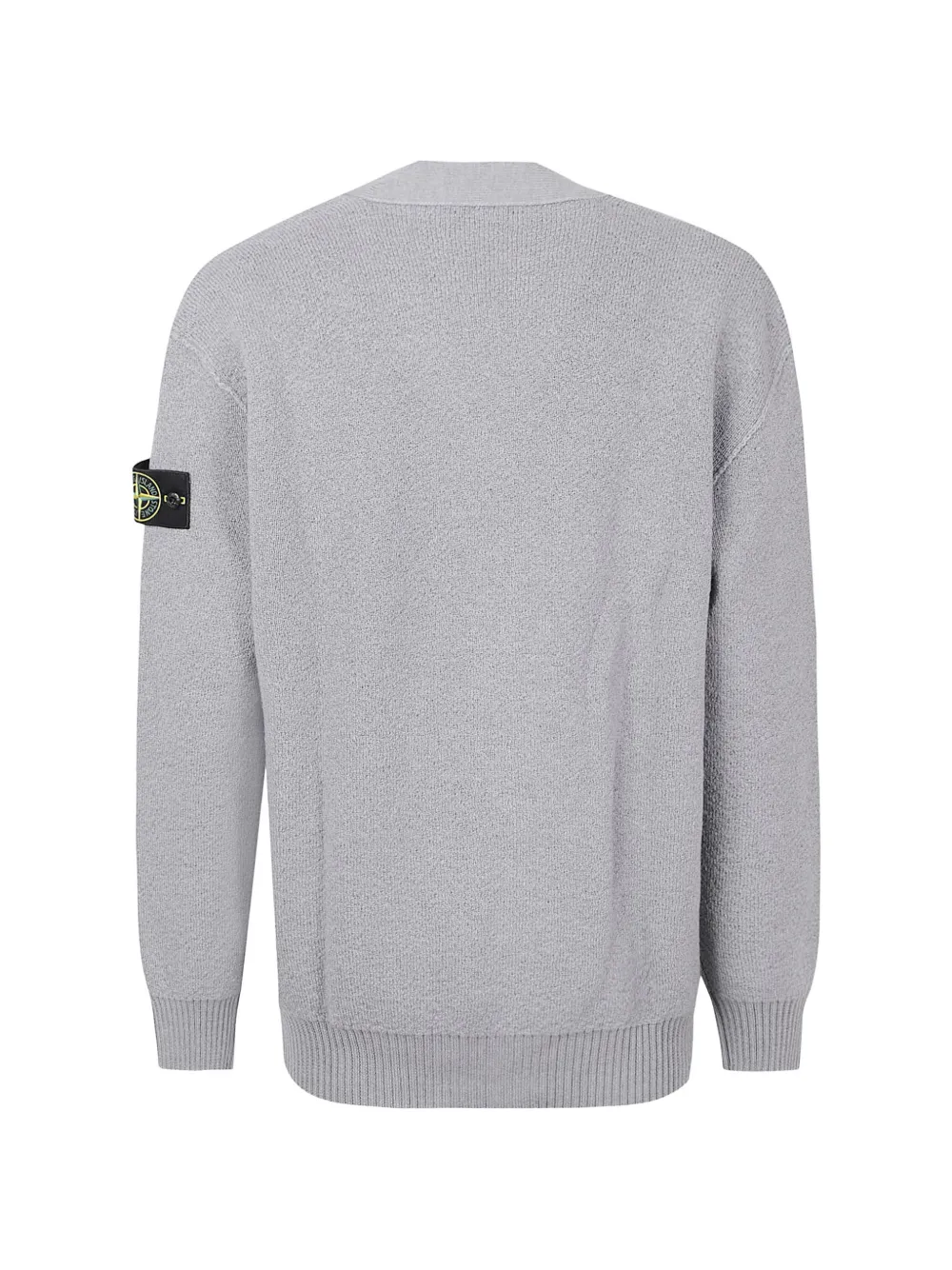 Stone Island 5100010 pure RWS wollen ruimvallend vest met V-hals en zakken Grijs