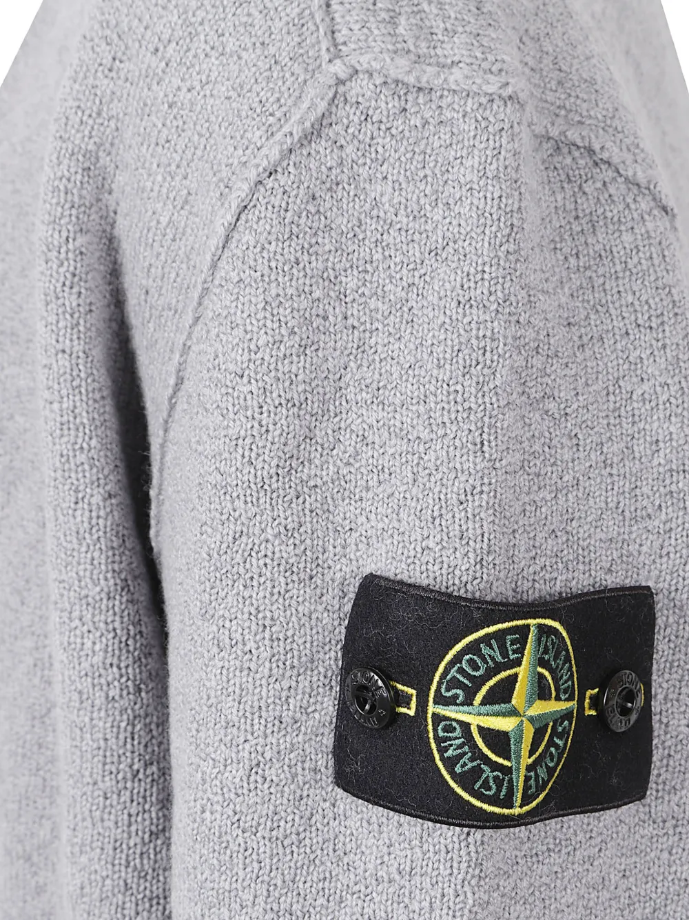 Stone Island 5100010 pure RWS wollen ruimvallend vest met V-hals en zakken Grijs