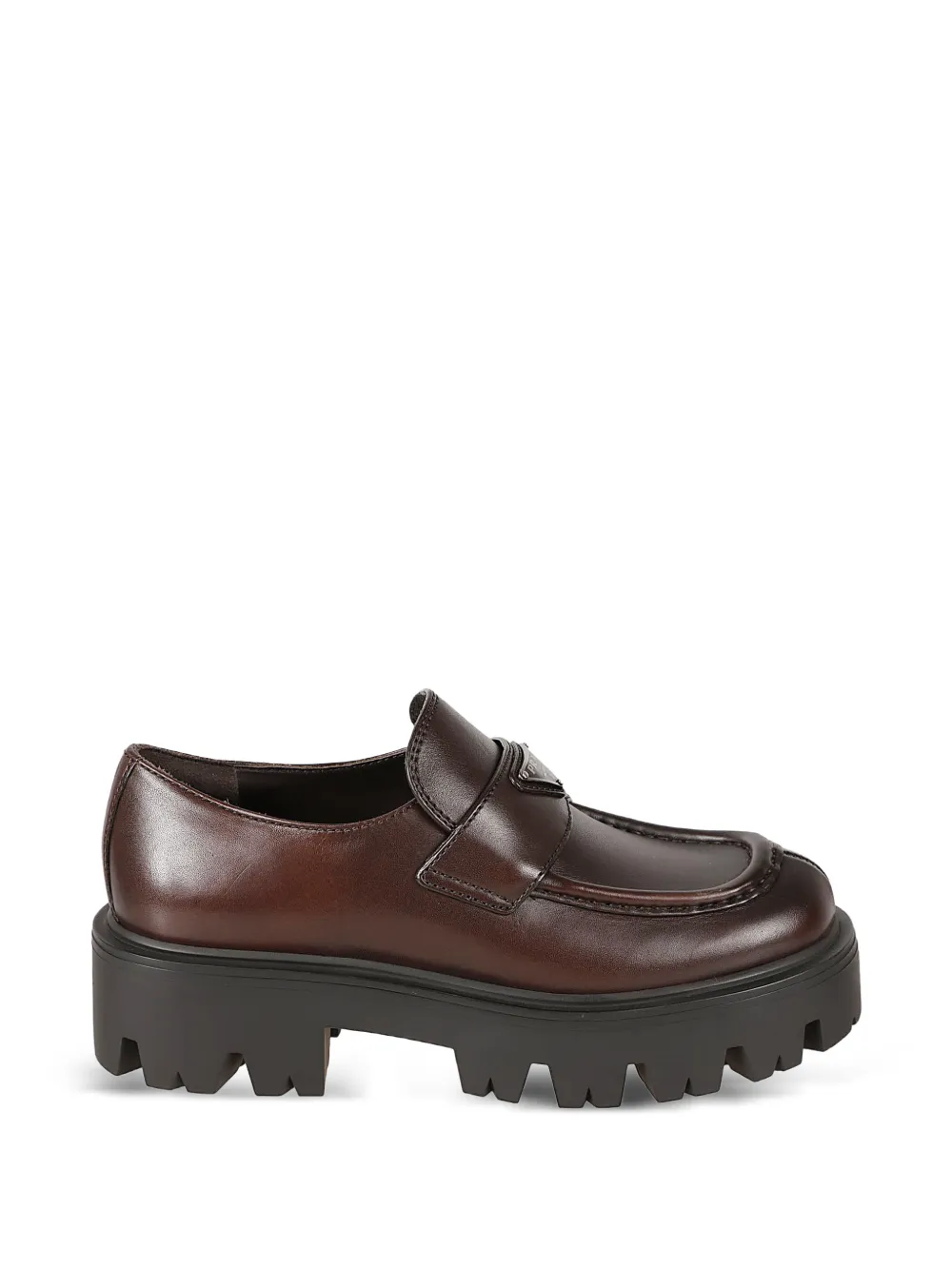 Prada leather loafers - Marrone