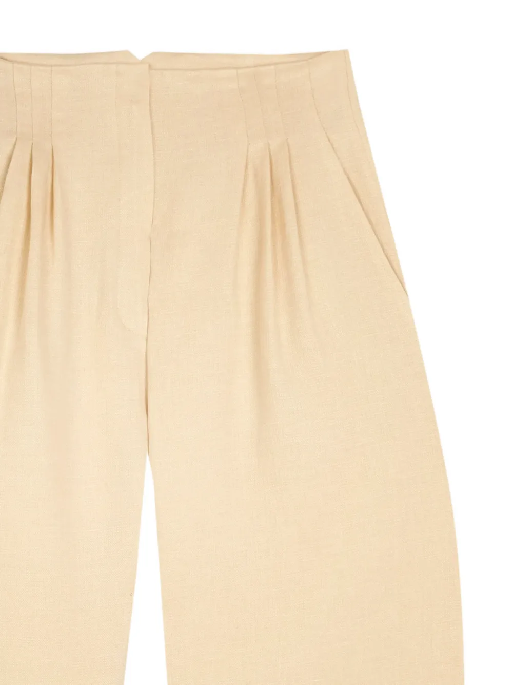 Cortana Kyo Pleated Trousers in Neutrals, view 3