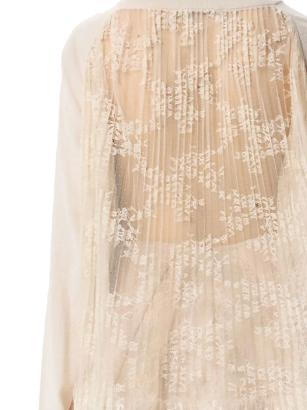 Blumarine Trui met kanten afwerking Beige