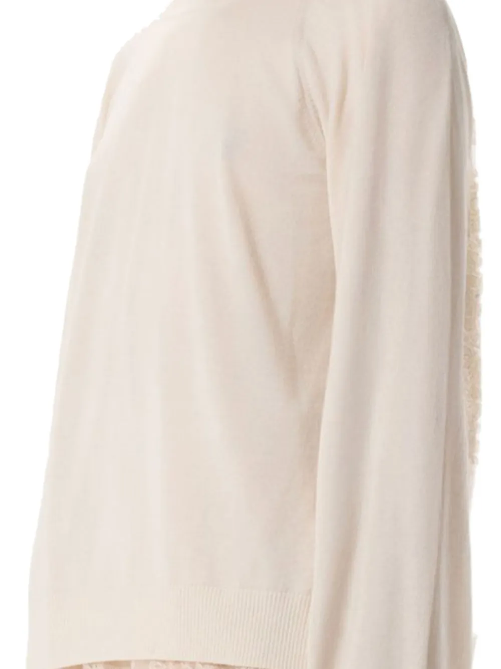 Blumarine Trui met kanten afwerking Beige