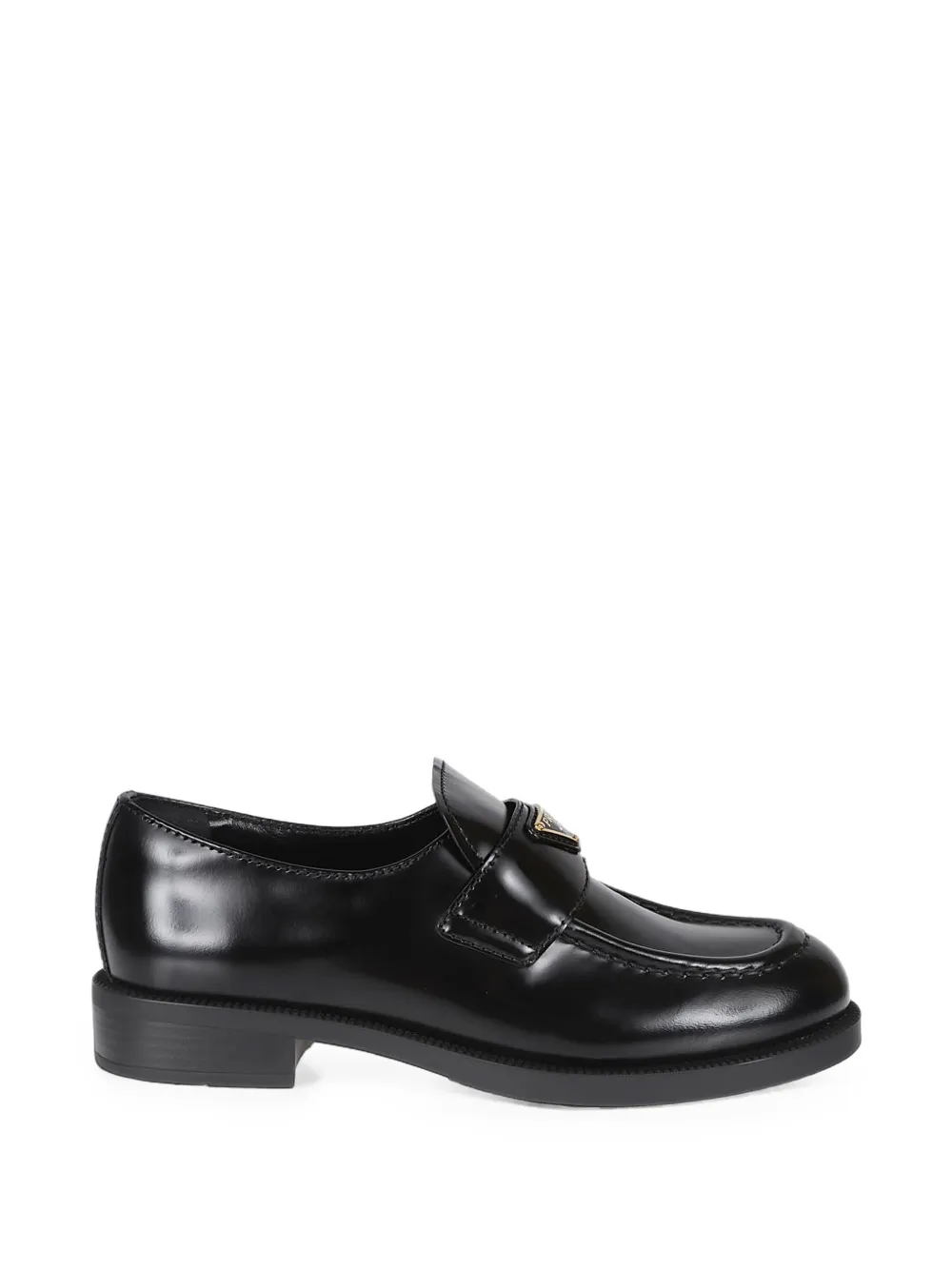 Prada brushed leather loafers - Nero
