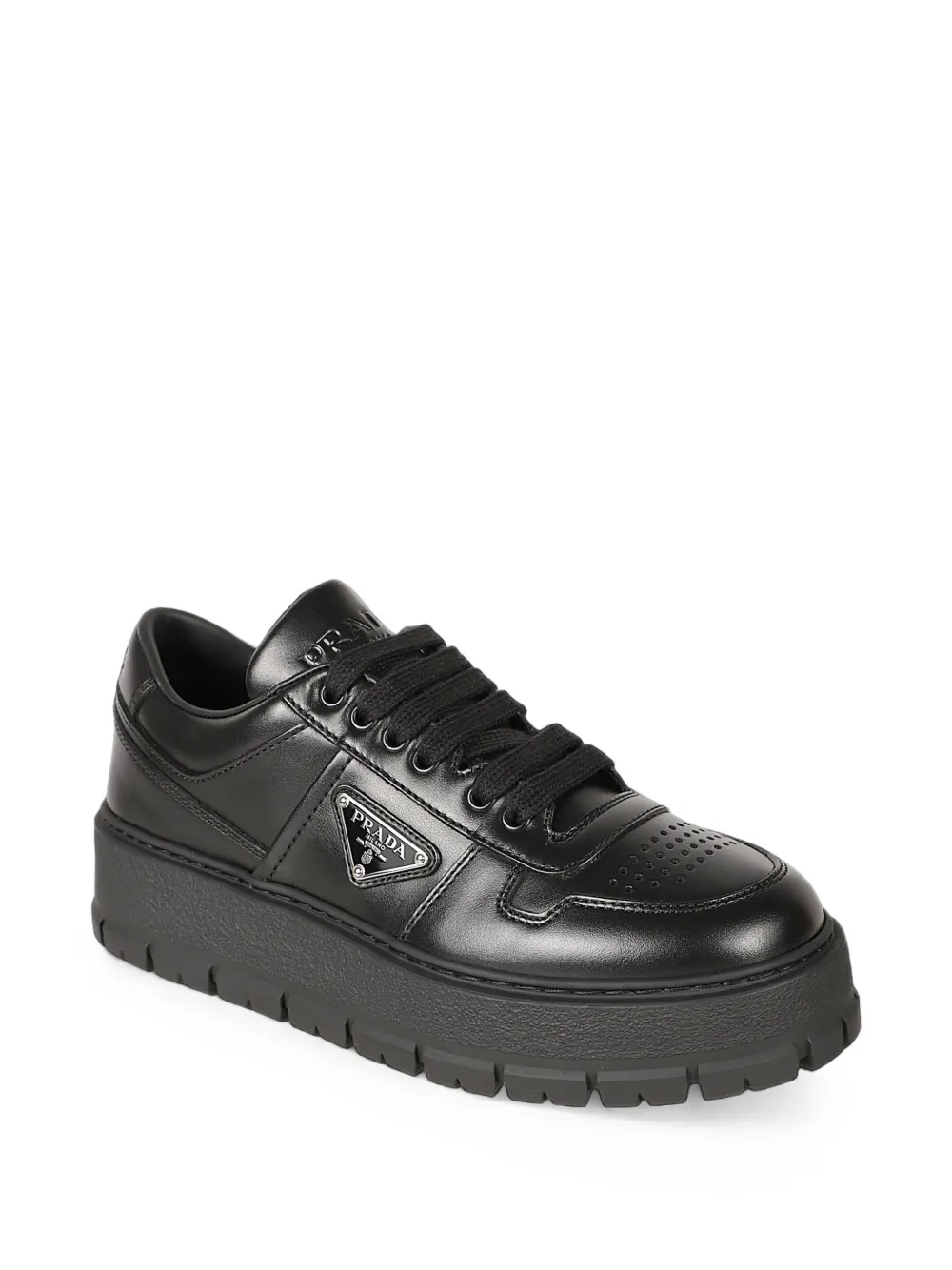 Prada Leren sneakers Zwart