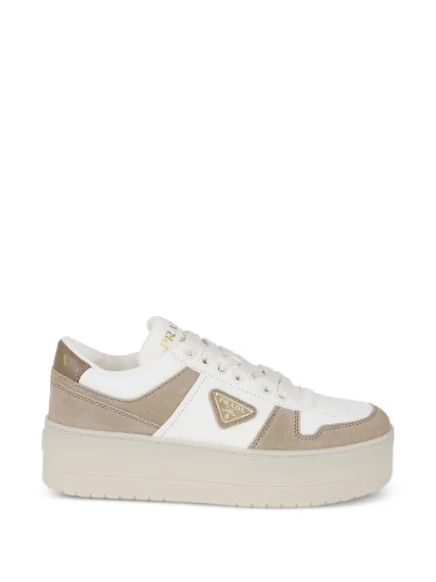 Prada Downtown Bold nappa leather and suede sneakers