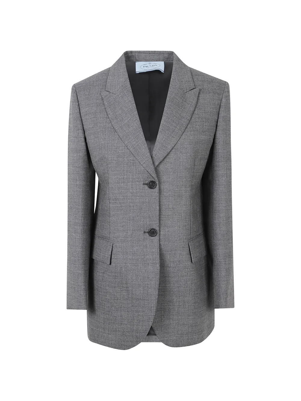 Prada single-breasted mélange hopsack jacket - Grigio