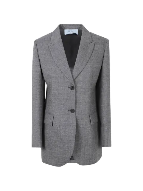 Prada single-breasted mélange hopsack jacket