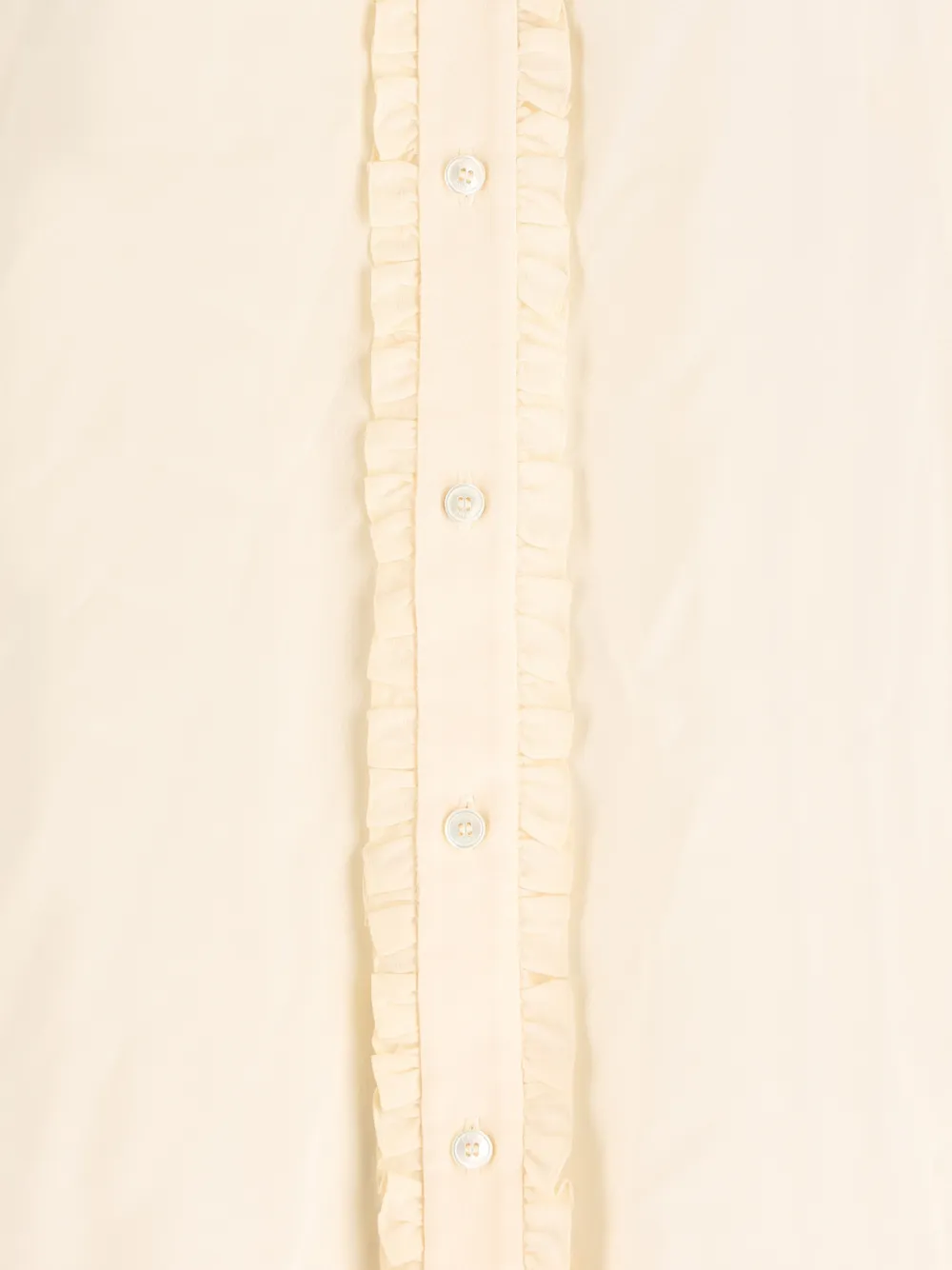 Chloé Blouse met kanten vlak en ruches Beige