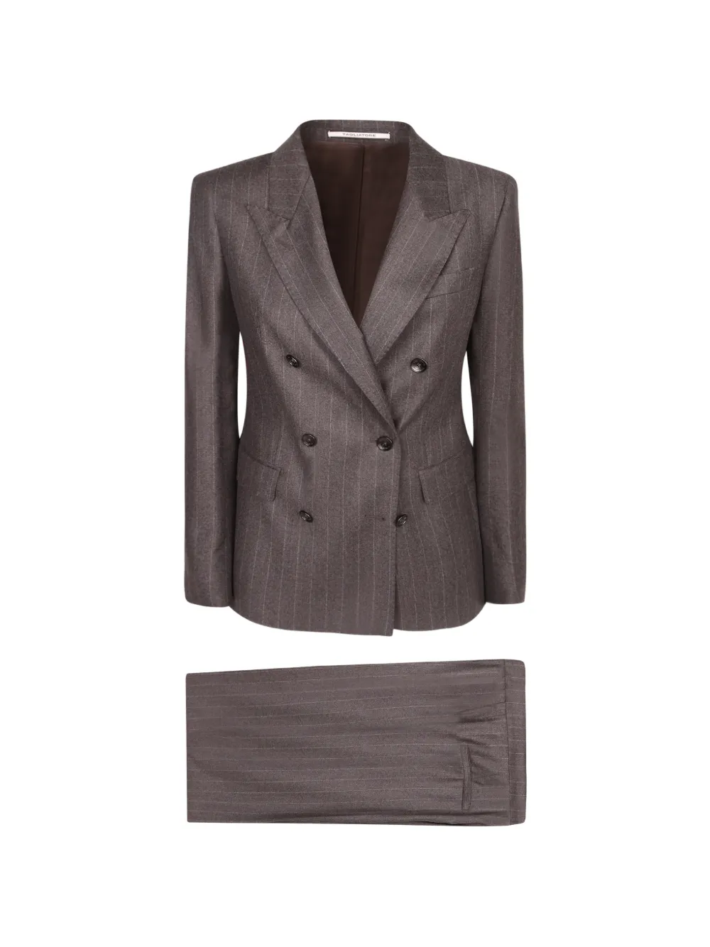 Tagliatore pinstripe double-breasted suit - Gris