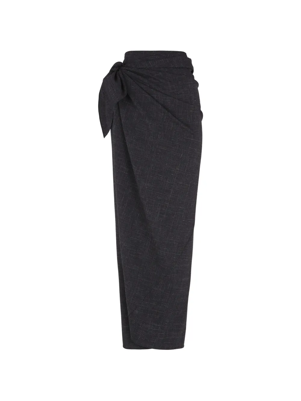 Cortana Tiempo Knot-detail Maxi Skirt in Black, view 3