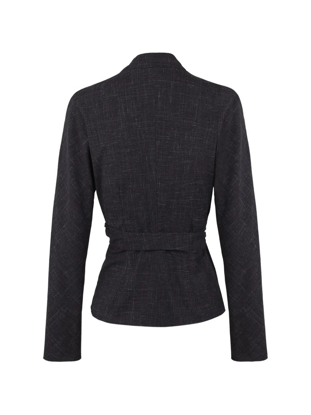 Cortana Tiempo Wrap-waist Jacket in Black, view 3