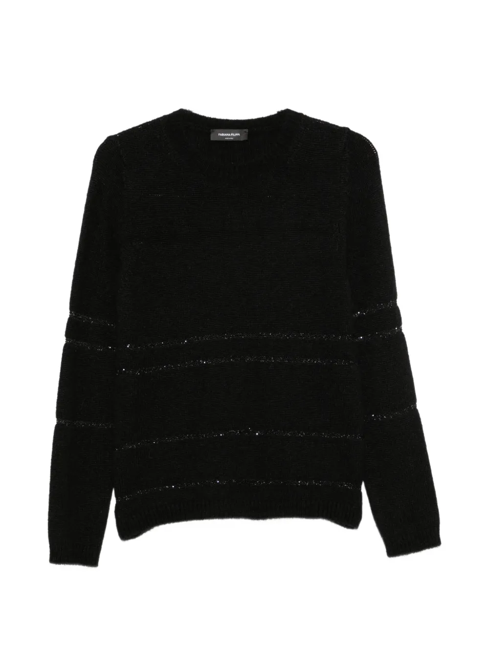 Fabiana Filippi sequin-embellished ribbed-knit sweater - Nero