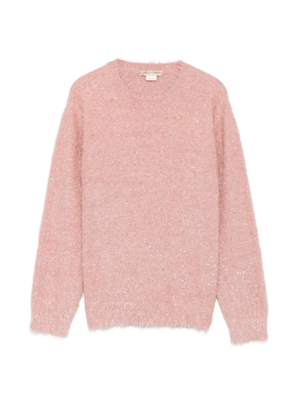 Stella McCartney Kids metallic-effect fuzzy-knit sweater Roze