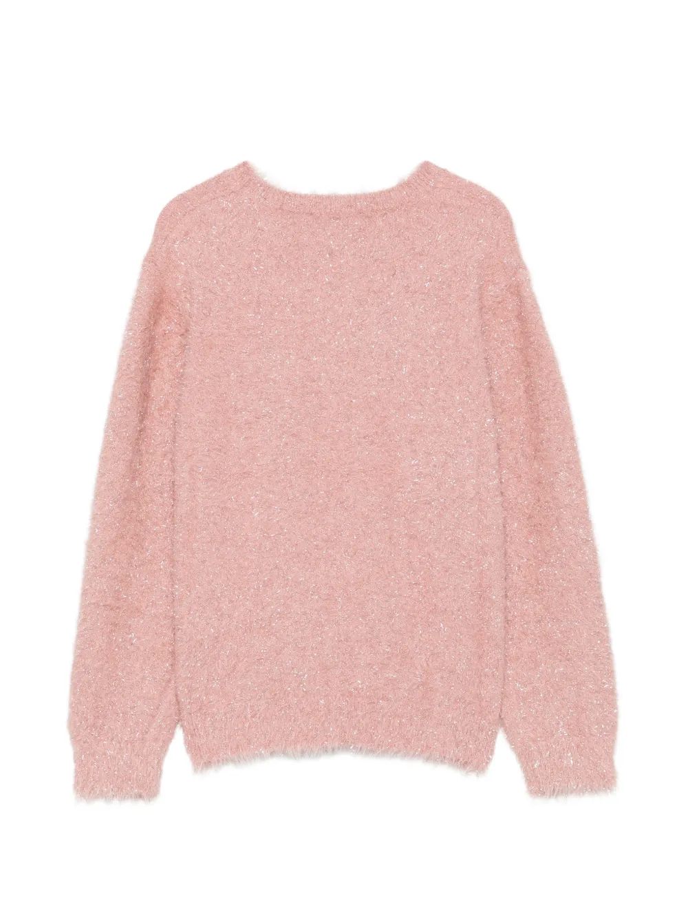 Stella McCartney Kids metallic-effect fuzzy-knit sweater Roze