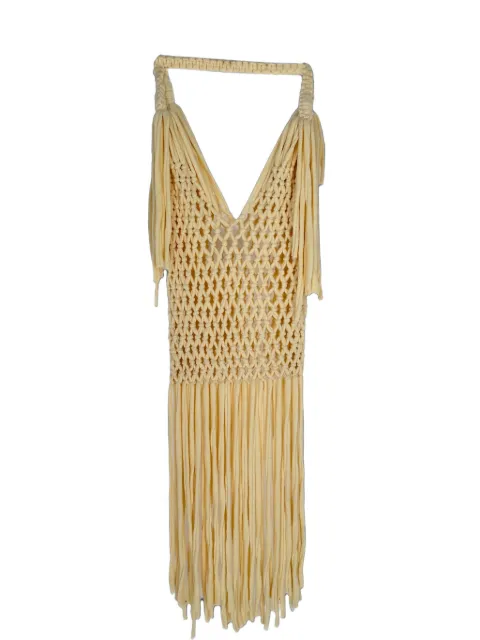Off-White Pre-Owned macramé fringed shoulder bag