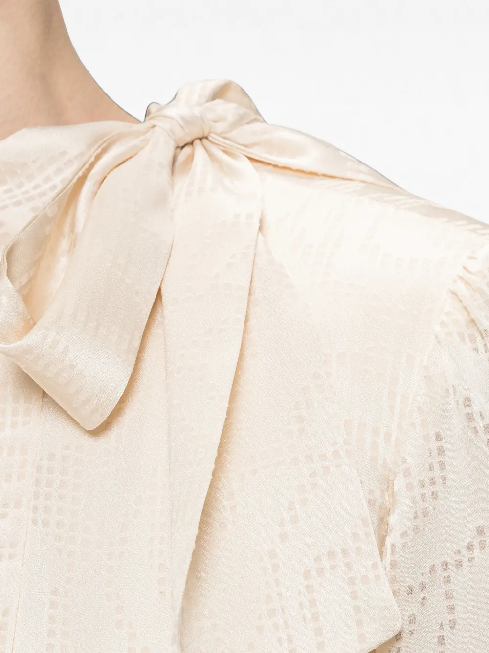 NISSA Satijnen viscose midi-jurk Beige