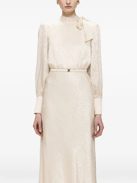 NISSA satin viscose midi dress
