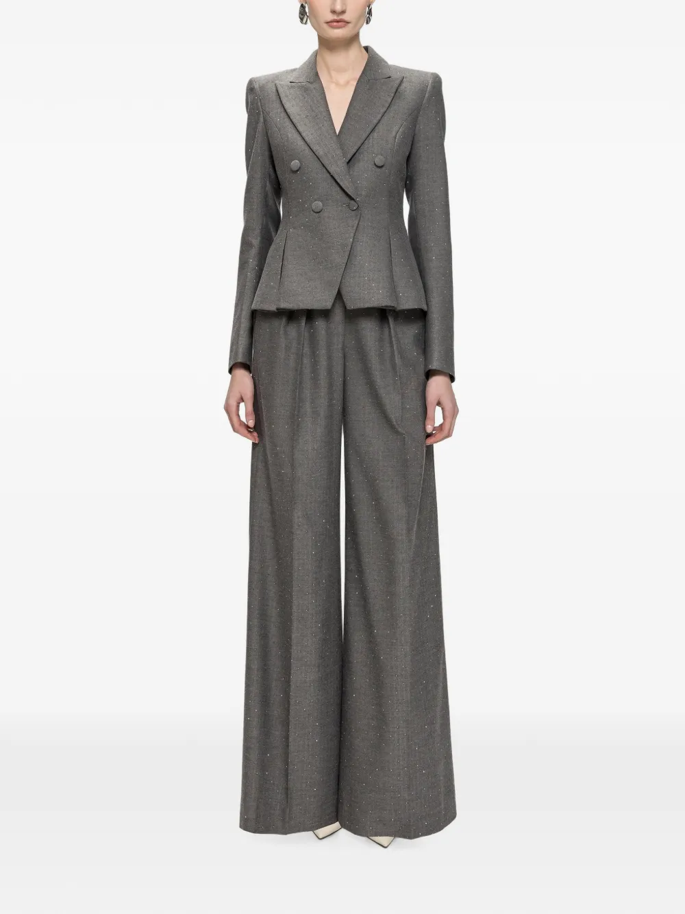 NISSA Blazer met enkele rij knopen Grijs