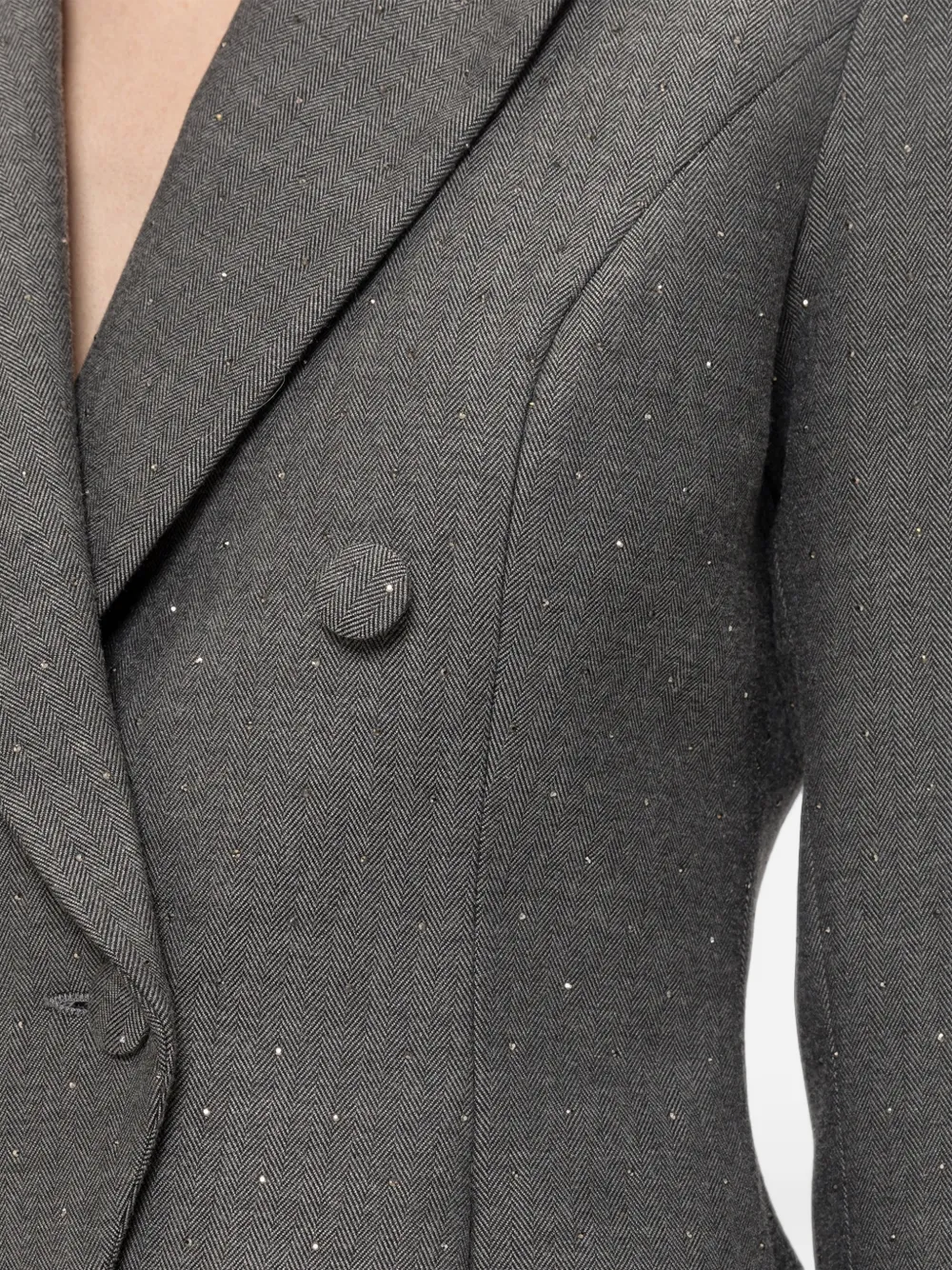 NISSA Blazer met enkele rij knopen Grijs