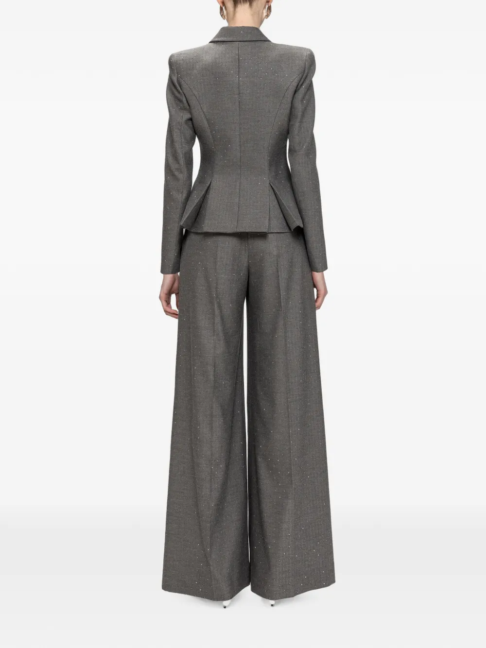 NISSA Blazer met enkele rij knopen Grijs