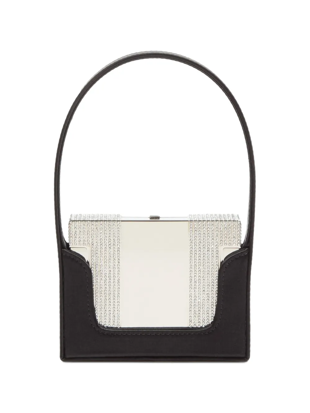 Valentino Garavani Minaumorphe minaudière van metaal met Swarovski kristallen en satijnen hoes Zwart