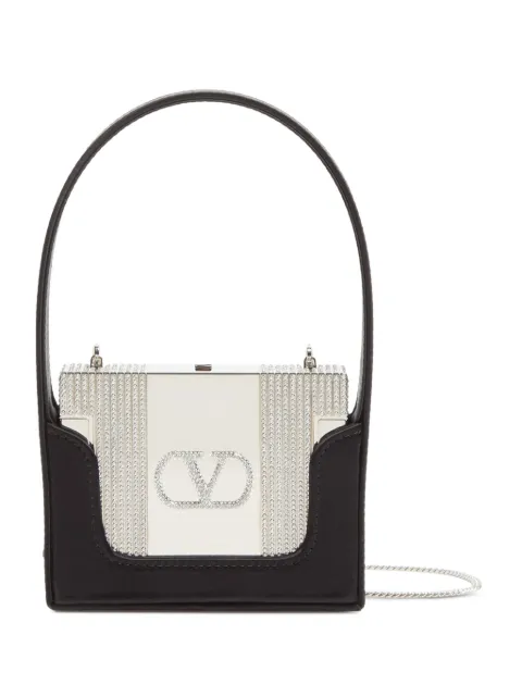 Valentino Garavani Minaumorphe Minaudière aus Metall mit Swarovski®-Kristallen und Satinetui