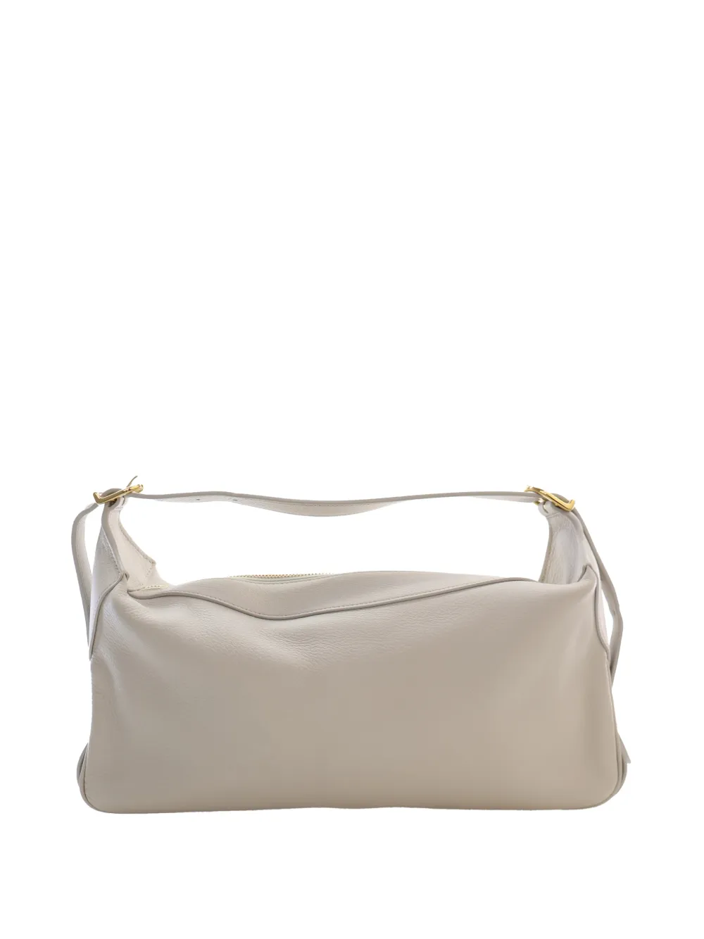 Celine Pre-Owned 2023 mittelgroße Romy Schultertasche aus leicht gekörntem Kalbsleder - Weiß