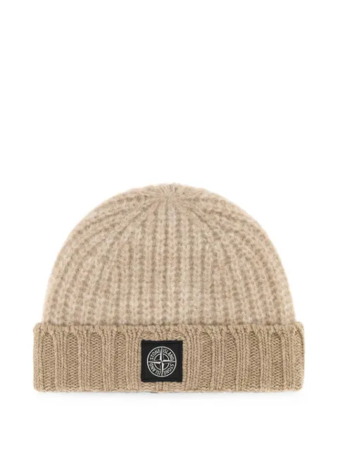 Stone Island n100009 ribbed baby alpaca blend beanie hat
