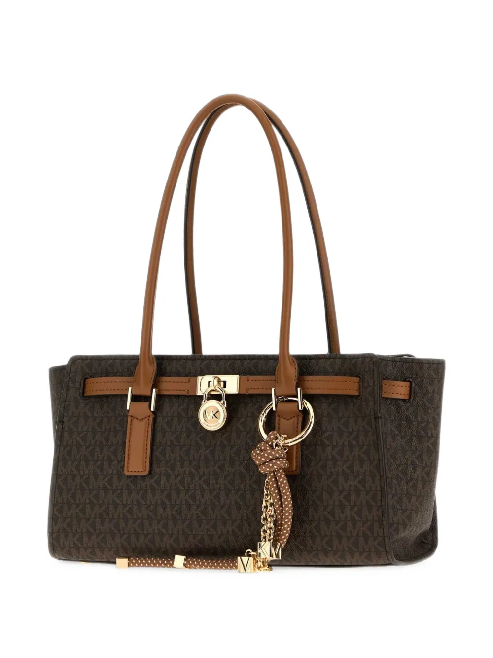 Michael Kors Kleine Hamilton Moderne Signature tas met logo Bruin
