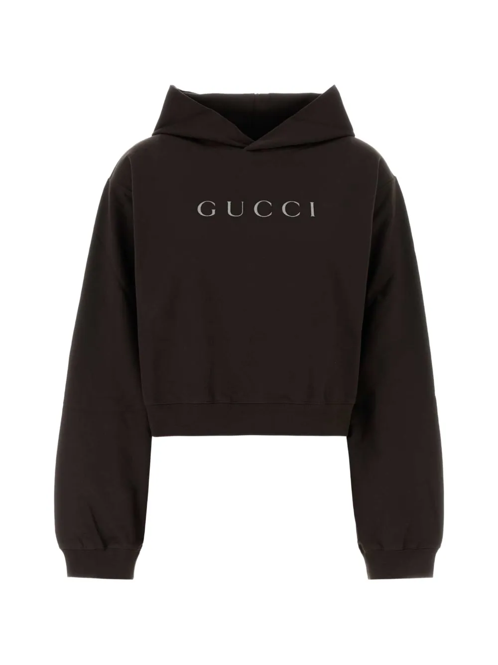 Gucci logo-embellished cropped hoodie