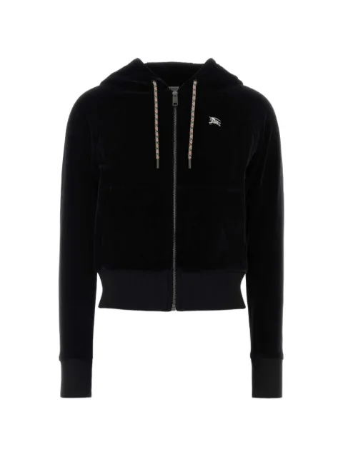 Burberry knight jewel velour zip hoodie