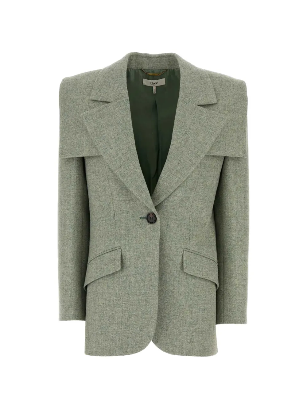 Chloé mélange-effect wide-lapel blazer · 40