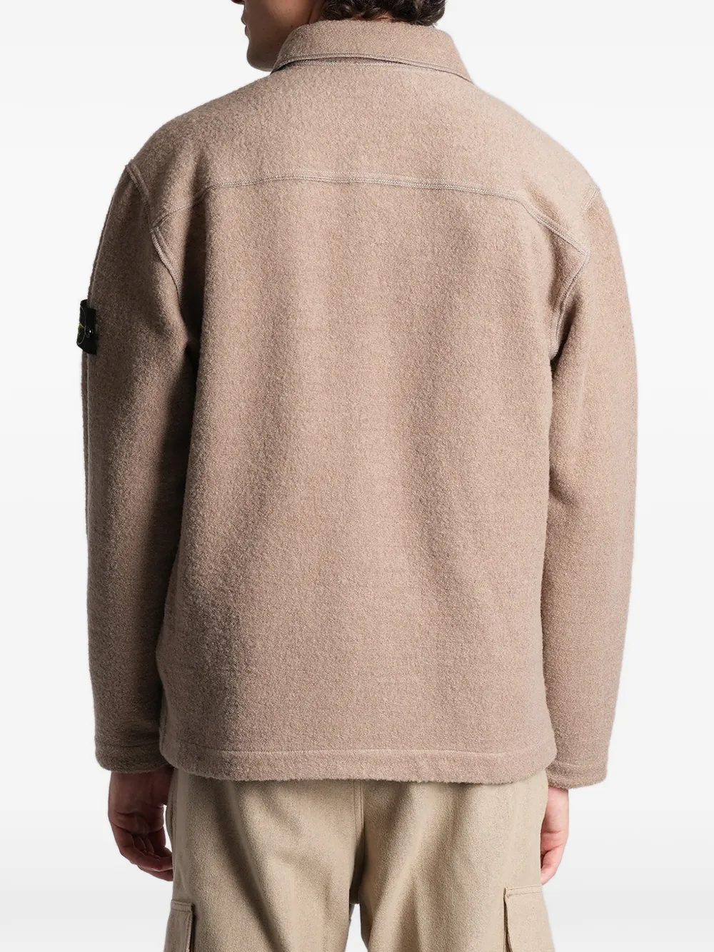 Stone Island Jack met logopatch Beige