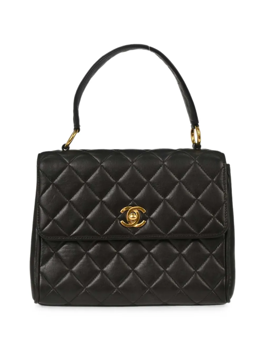 CHANEL Pre-Owned 1996-1997 quilted CC turn-lock mini bag - Nero
