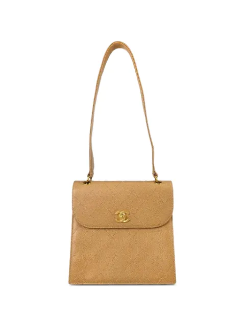 CHANEL Pre-Owned 1997-1999 caviar leather CC turn-lock shoulder bag