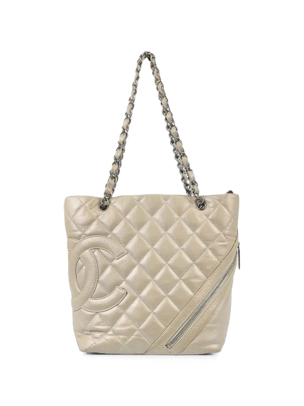 CHANEL Pre-Owned 2006-2008 diamond quilting tote bag - Toni neutri